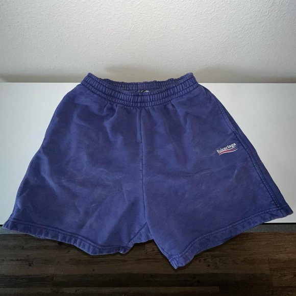 Balenciaga | Shorts | Mens Pacific Blue Political Campaign Sweat